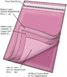 Series 2084 Static Dissipative Zip Close Cushion Bag